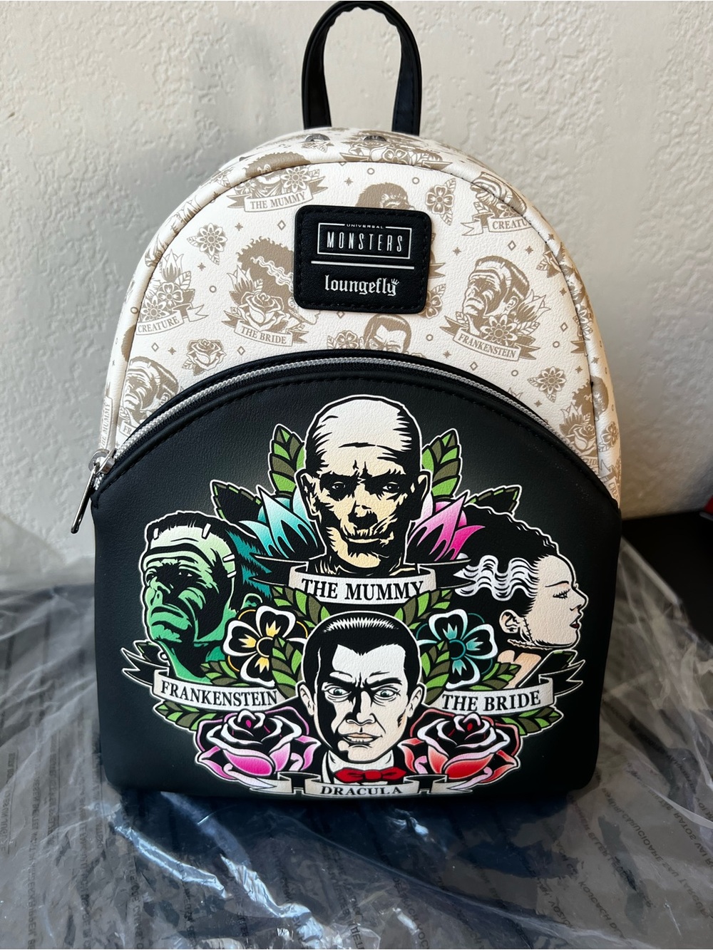 Loungefly Universal Monsters Character Tattoo Horror Mini Backpack - NWT